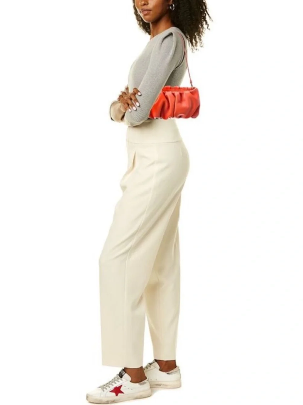 STAUD Bean Convertible Shoulder Bag in Orange Nectarine - Picture 16 of 16